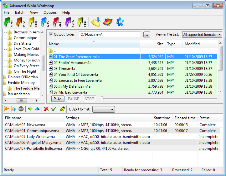 Advanced WMA Workshop Screenshot